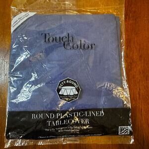 Navy Blue 2/Ply Paper-Poly Round Tablecloth 82" Tableware Supplies Decorations